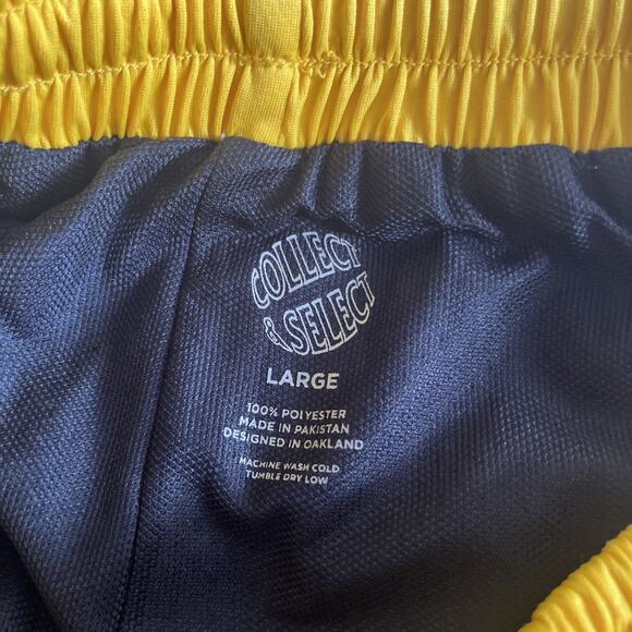 Aaron Kai -Collect & Select Swingman Shorts Men’s Large Golden State Blue yellow - Picture 9 of 14